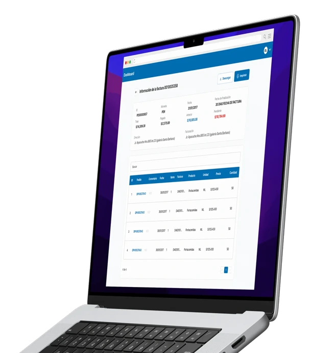 Interfaz móvil de MobilityApps para gestión de inventario y catálogo de productos