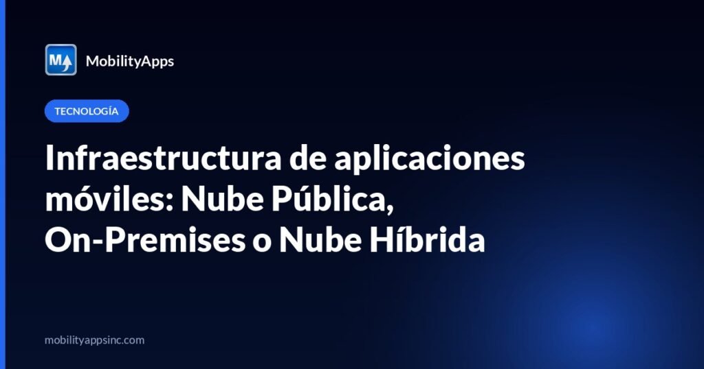 Infraestructura de aplicaciones móviles: Nube Pública, On-Premises o Nube Híbrida