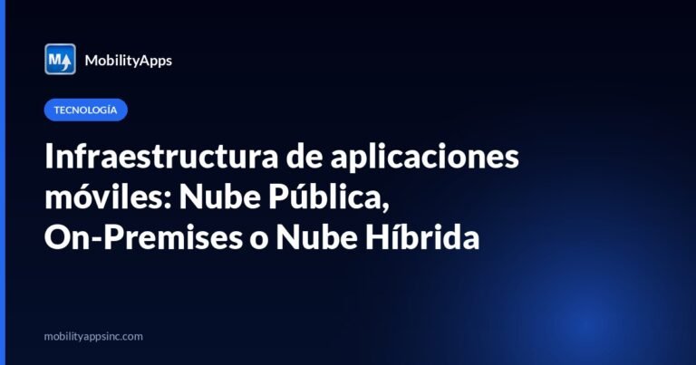Infraestructura de aplicaciones móviles: Nube Pública, On-Premises o Nube Híbrida